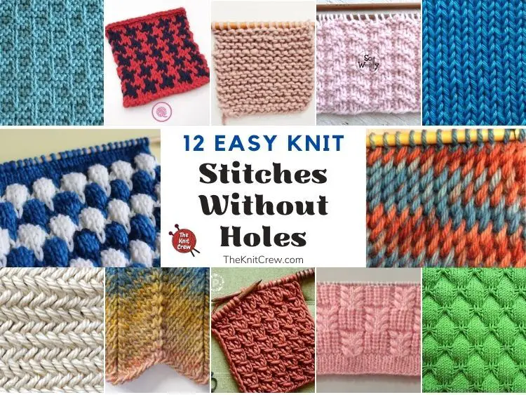 12 Easy Knit Stitches Without Holes FB POSTER