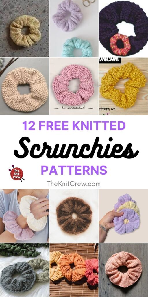 12 Free Knitted Scrunchie Patterns PIN 1