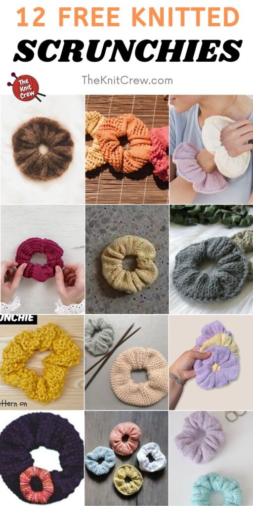 12 Free Knitted Scrunchies PIN 2