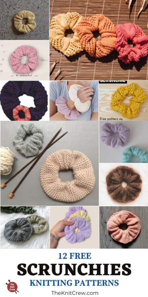 12 Free Scrunchie Knitting Patterns PIN 3