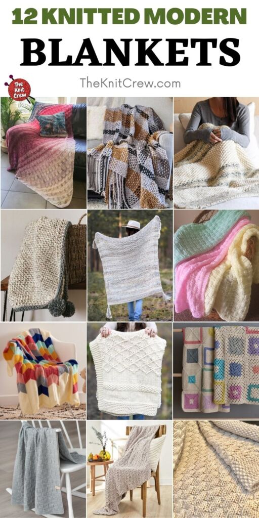 12 Knitted Modern Blankets PIN 2