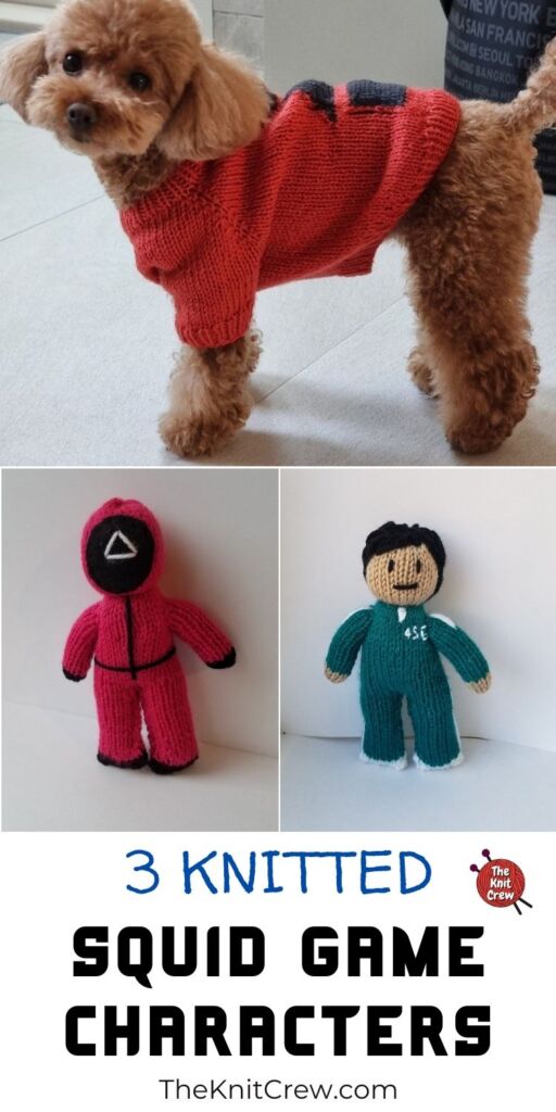 3 Knitted Squid Game Characters PIN 3