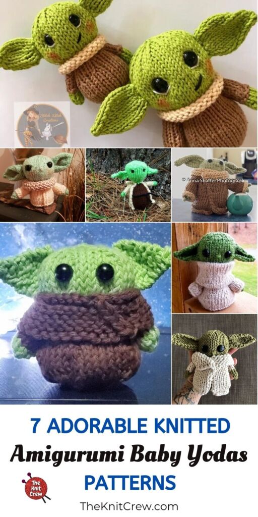 7 Adorable Knitted Amigurumi Baby Yoda Patterns PIN 3