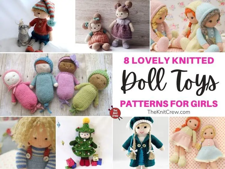 8 Lovely Knitted Doll Toy Patterns For Girls FB POSTER