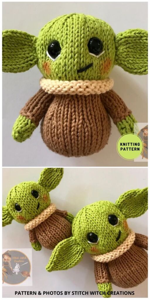 Baby Alien Knitting Pattern - 7 Adorable Amigurumi Baby Yoda Knitting Patterns
