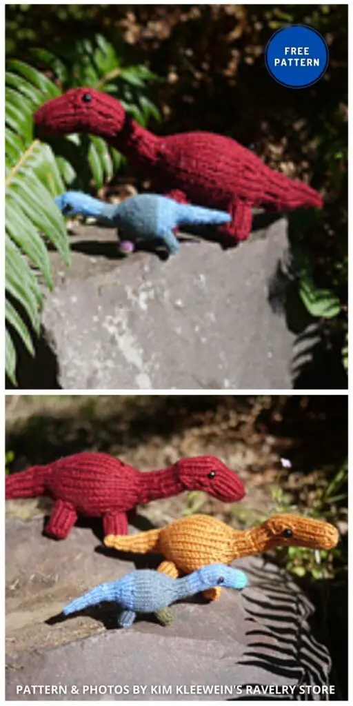 Bert the Dinosaur - 9 Free Knitted Dinosaur Patterns For Boys