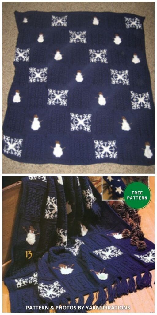 Christmas Eve Afghan - 10 Knitted Christmas Blanket Patterns To Make
