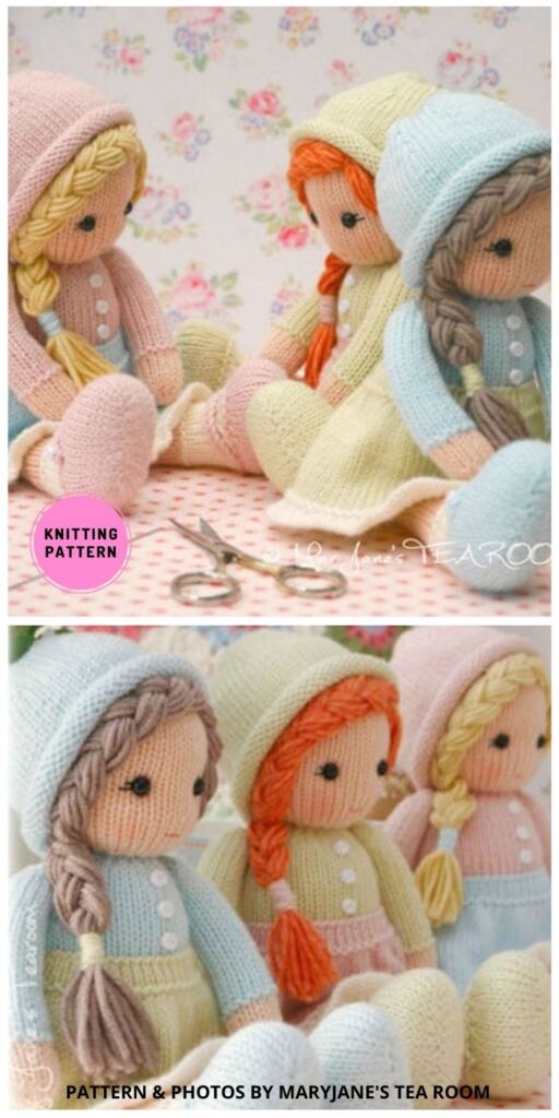 Little Yarn Dolls - 8 Lovely Knitted Doll Toy Patterns For Girls (1)