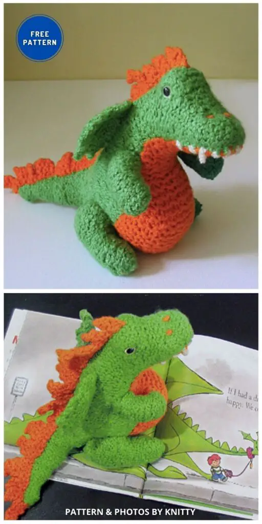 Norberta - 9 Free Knitted Dinosaur Patterns For Boys