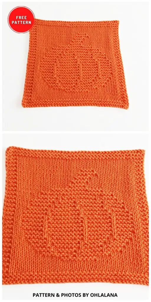 Pumpkin Knitting Pattern - 10 Free Spooky Halloween Square Knitting Patterns