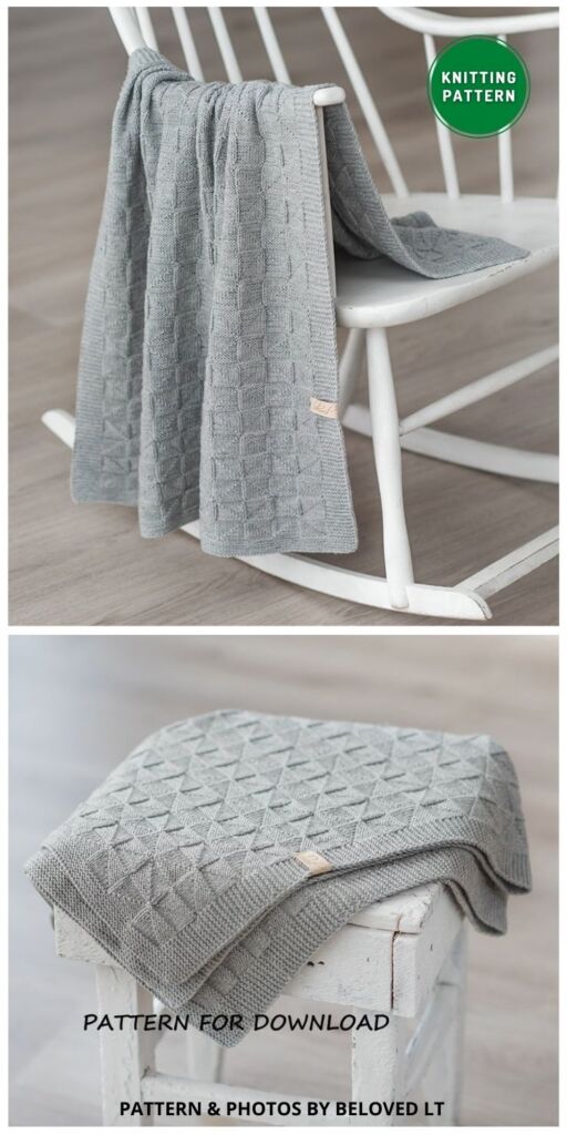 Reversible Baby Blanket Knitting Pattern - 12 Knitted Modern Blanket Patterns Ideas