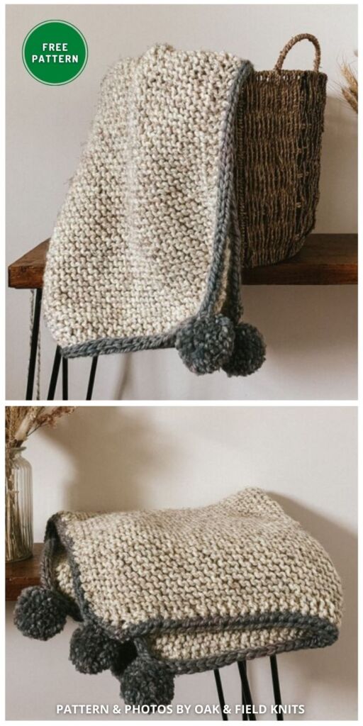 The Clyd Blanket - 12 Knitted Modern Blanket Patterns Ideas