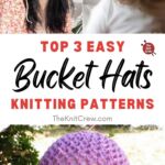 Top 3 Easy Bucket Hat Knitting Patterns PIN 1