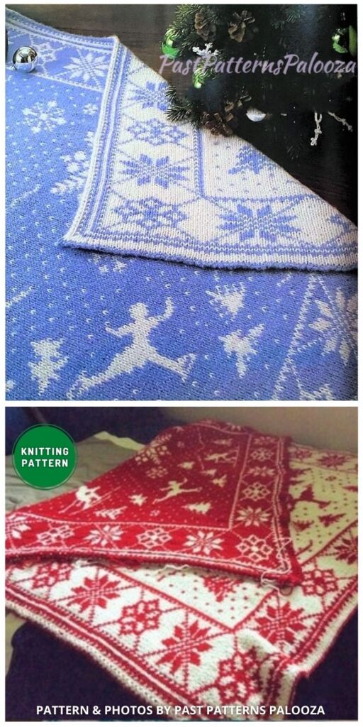 Winter Wonderland Scene Afghan - 10 Knitted Christmas Blanket Patterns To Make