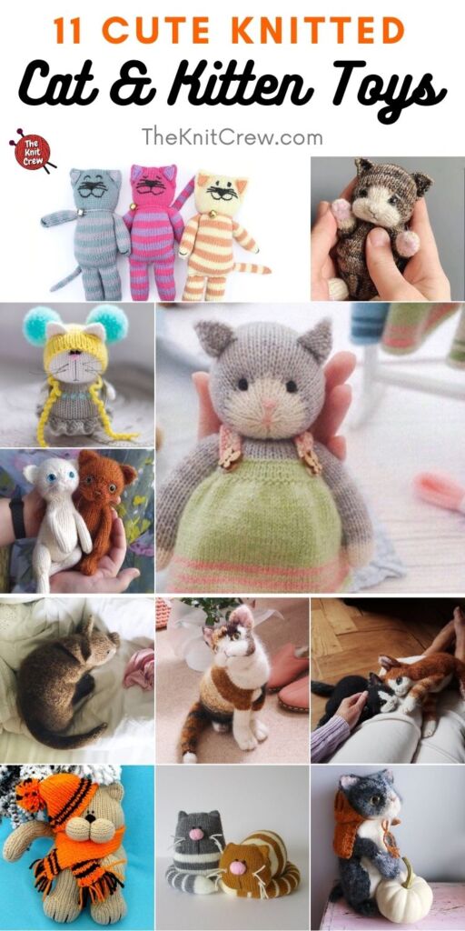 11 Cute Knitted Cat & Kitten Toys PIN 2