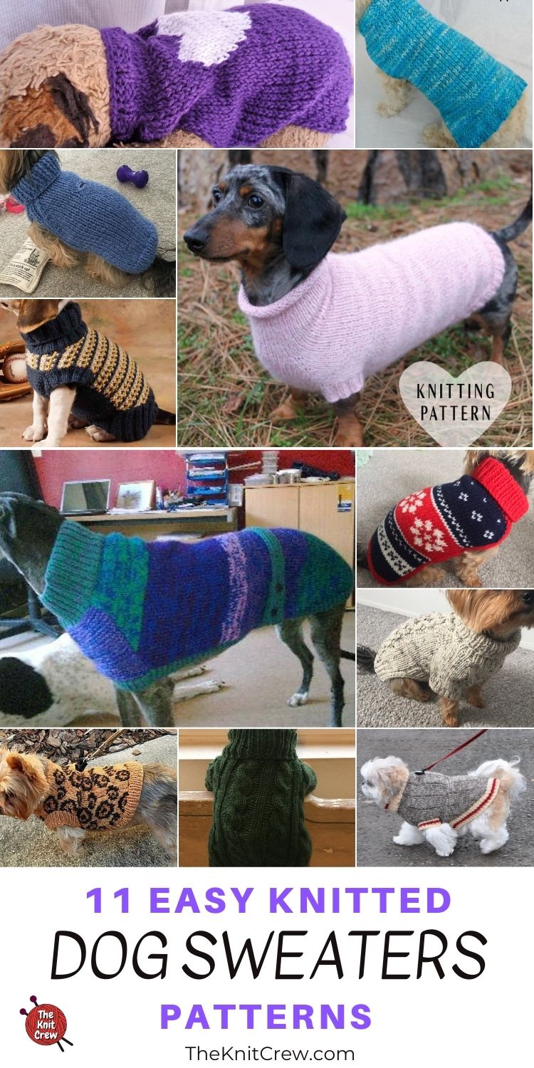 11 Easy Knitted Dog Sweater Patterns For All Sizes The Knit Crew