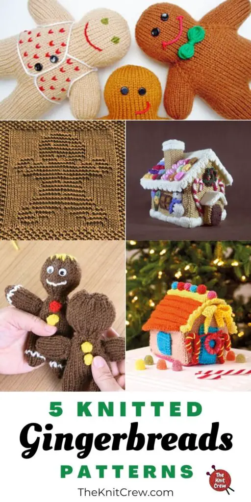 5 Knitted Gingerbread Patterns PIN 3