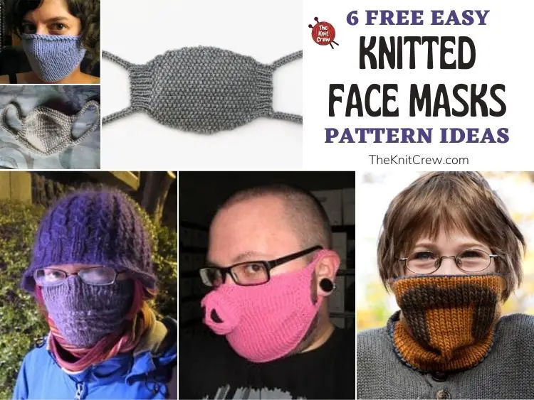 6 Free Easy Knitted Face Mask Pattern Ideas FB POSTER