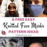 6 Free Easy Knitted Face Mask Pattern Ideas PIN 1