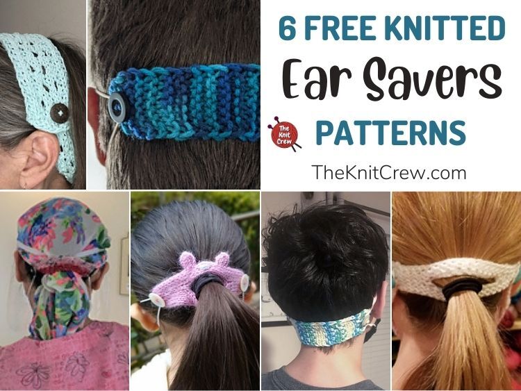 6 Free Knitted Ear Saver Patterns FB POSTER