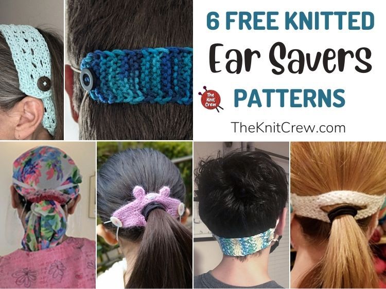 6 Free Knitted Ear Saver Patterns FB POSTER