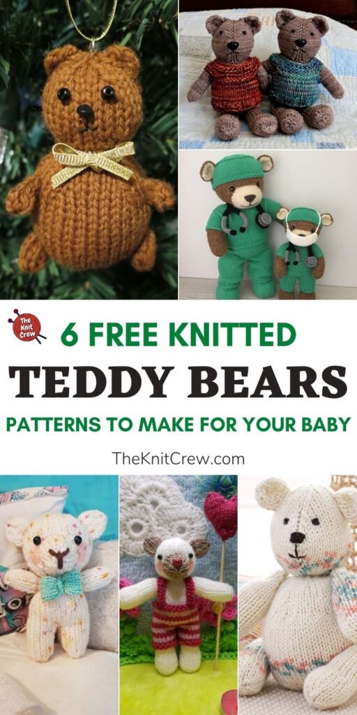 6 Free Teddy Bear Knit Patterns PIN 1