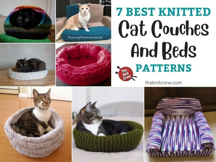 7 Best Knitted Cat Couch And Bed Patterns FB POSTER