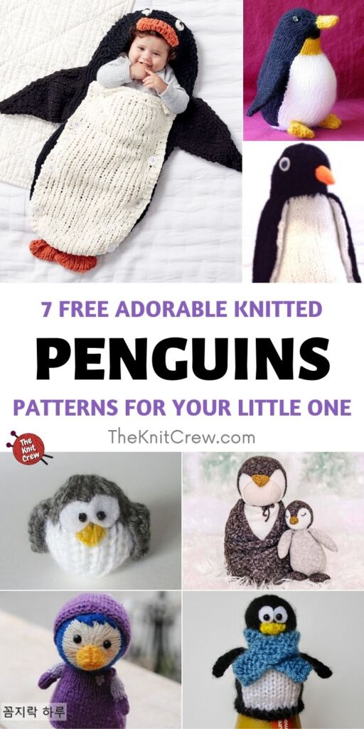 7 Free Adorable Knitted Penguin Patterns For Your Little One PIN 1