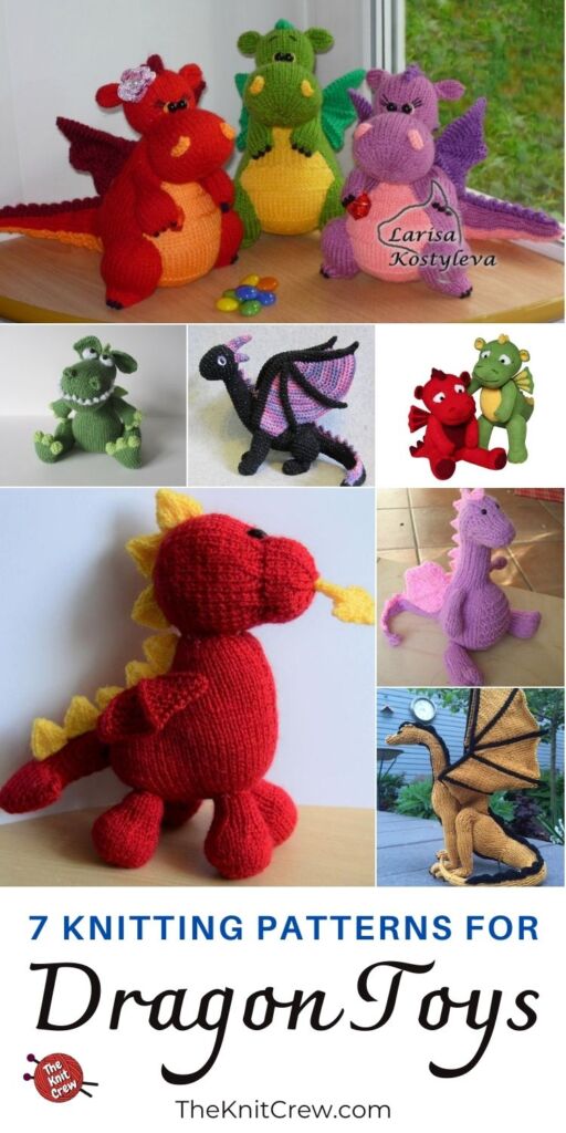7 Knitting Patterns For Dragon Toys PIN 3