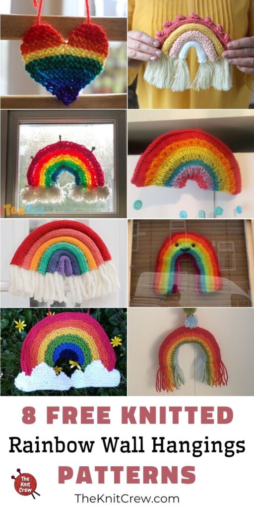 8 Free Knitted Rainbow Wall Hanging Patterns PIN 3