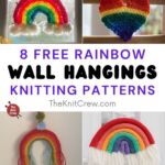 8 Free Rainbow Wall Hanging Knitting Patterns PIN 1