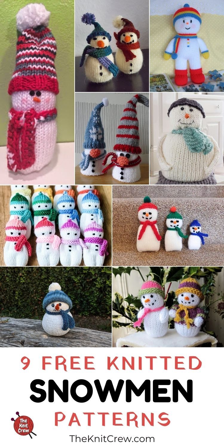 9 Free Knitted Snowman Patterns For Winter - The Knit Crew
