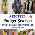 9 Knitted Pocket Scarf Patterns For Winter PIN 1
