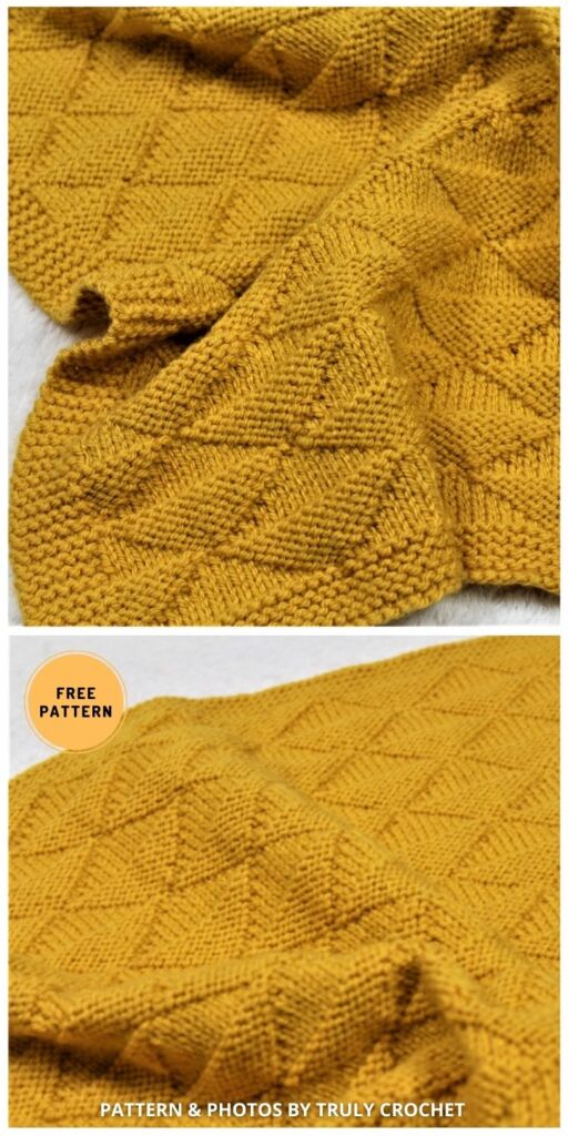 Albie Knit Blanket - 6 Easy Knitted Yellow Baby Blanket Patterns