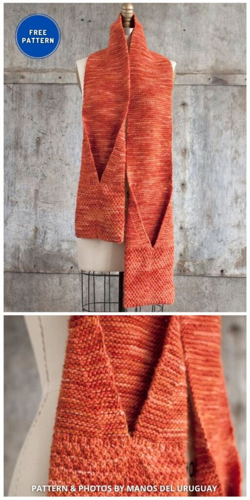Camote Pocket Scarf - 9 Knitted Pocket Scarf Patterns For Winter
