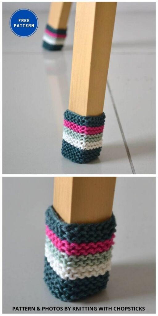 Chair Socks Knitting Pattern - 9 Free Knitted Chair Sock Patterns (1)