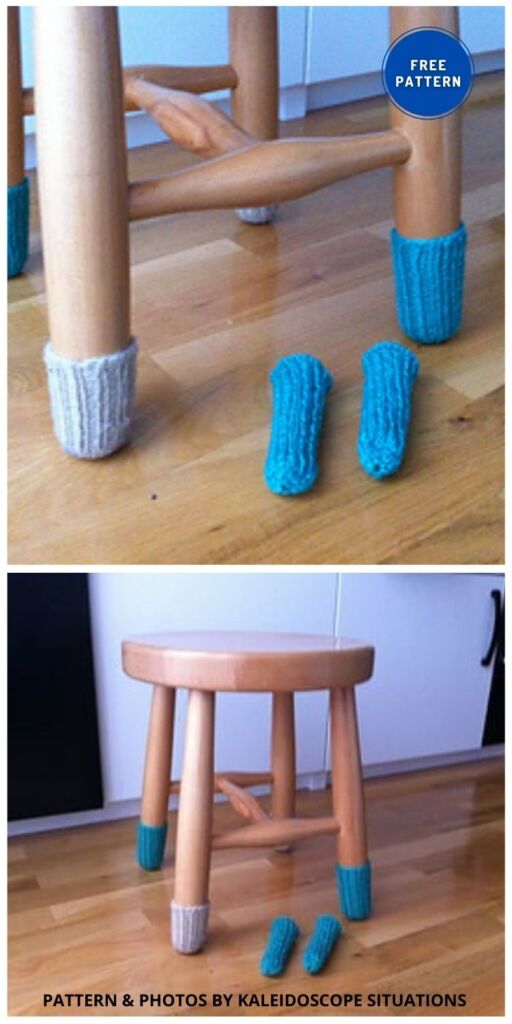 Chair Socks Knitting Pattern - 9 Free Knitted Chair Sock Patterns