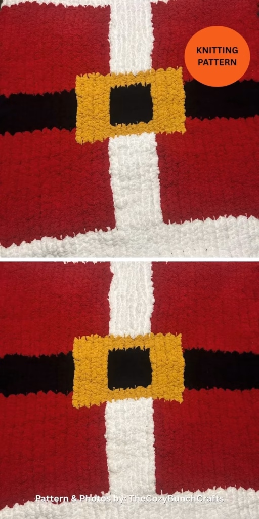 Chunky Knit Santa Throw Blanket Pattern - The Knit Crew