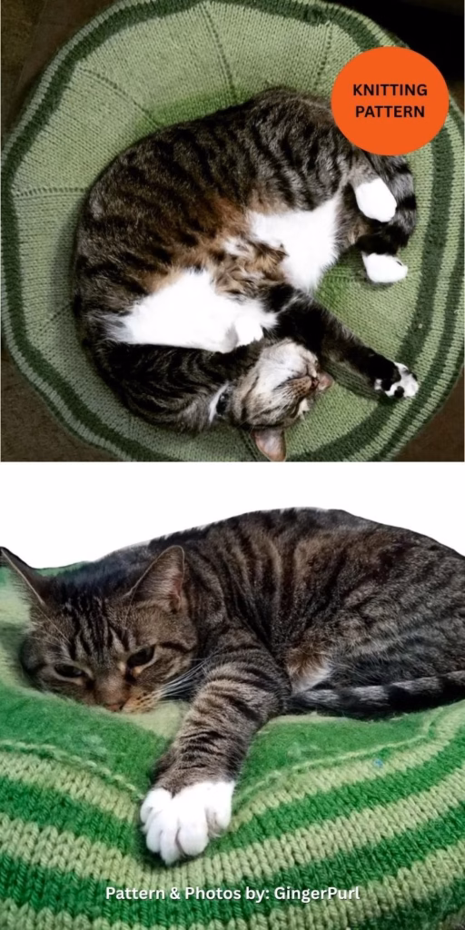 Circular Cat Bed - The Knit Crew