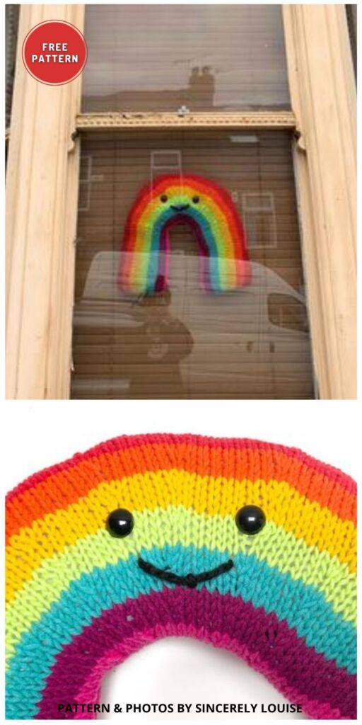 Giant Rainbow - 8 Free Rainbow Wall Hanging Knitting Patterns