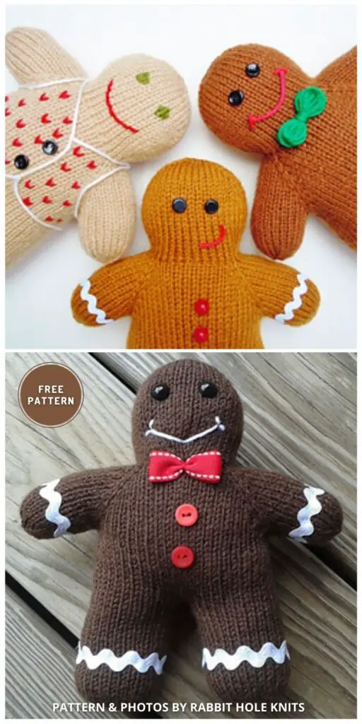 Gingerbread Boy - 5 Knitted Gingerbread Patterns For Christmas