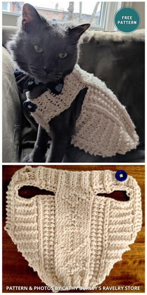 Ivan's Irish Sweater - 6 Free Cute Cat Clothes Knitting Patterns