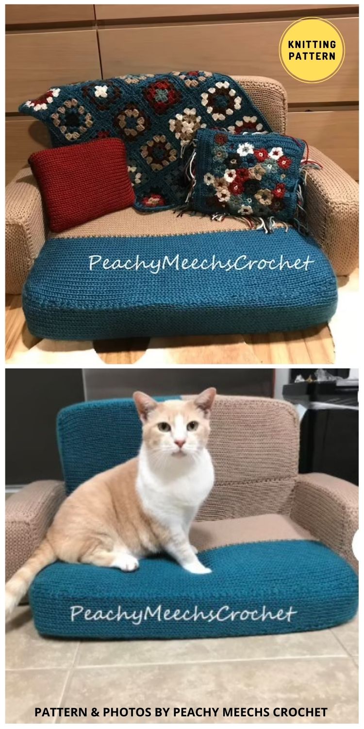 7 Best Knitted Cat Couch And Bed Patterns The Knit Crew