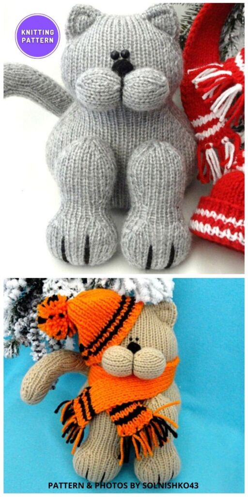Knitted Cat Toy - 11 Cute Knitted Cat & Kitten Toys For Kids