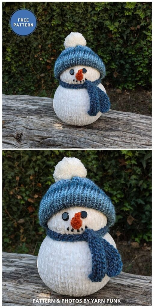 Loom Knit Snowman - 9 Free Knitted Snowman Patterns For Winter