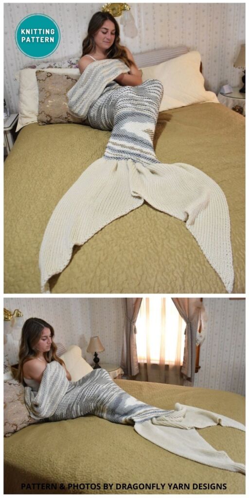 Mermaid Tail Blanket - 12 Knitted Mermaid Tail Patterns For Kids & Adults (1)