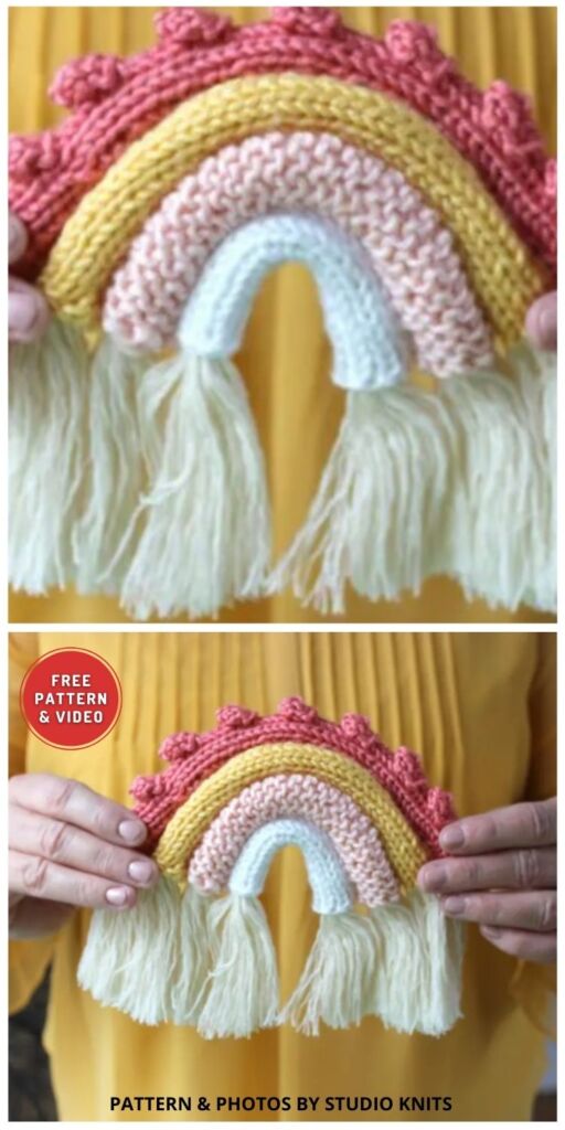 Rainbows of Hope - 8 Free Rainbow Wall Hanging Knitting Patterns