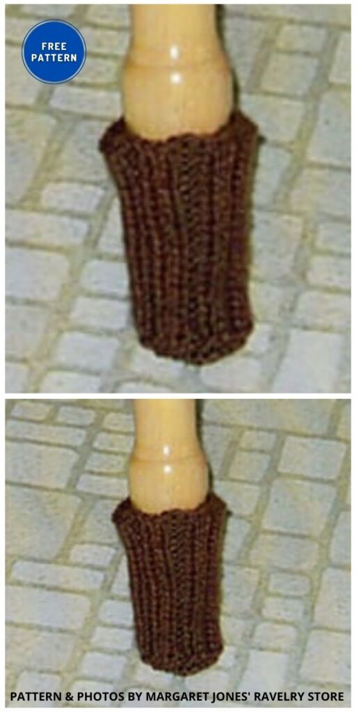 Ribbed Chair Socks - 9 Free Knitted Chair Sock Patterns