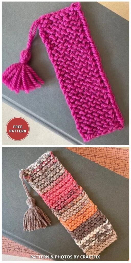 Simple Bookmark - 12 Free Easy Knitted Bookmark Patterns