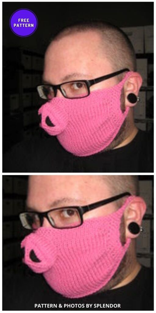 Swine-Flu Masque - 6 Free Easy Knitted Face Mask Pattern Ideas